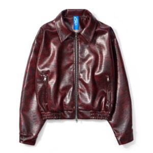 DKILLUMINATE｜OVERSIZED LEATHER BOMBER JACKET (Red)