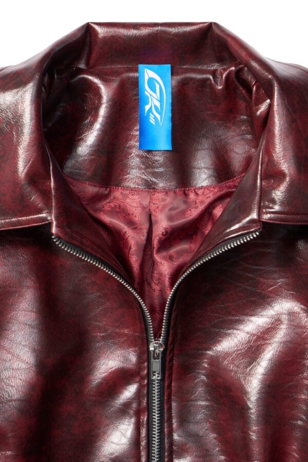 DKILLUMINATE｜OVERSIZED LEATHER BOMBER JACKET (Red)