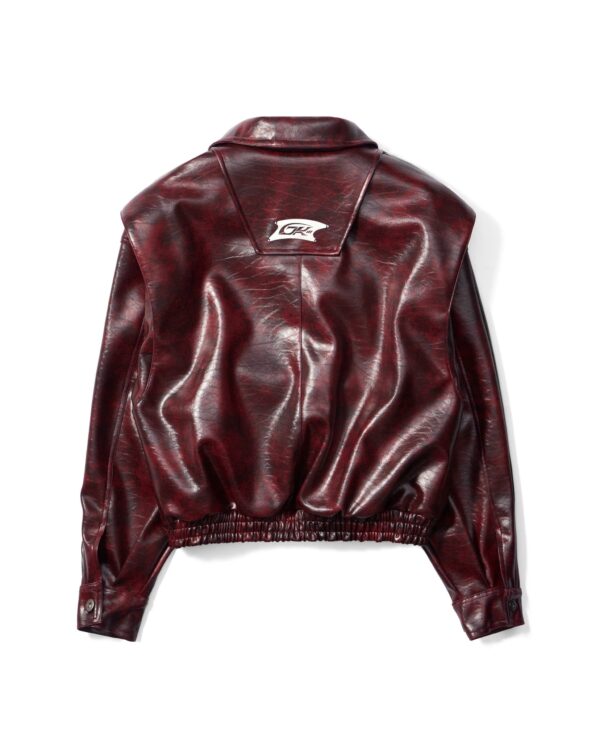 DKILLUMINATE｜OVERSIZED LEATHER BOMBER JACKET (Red)