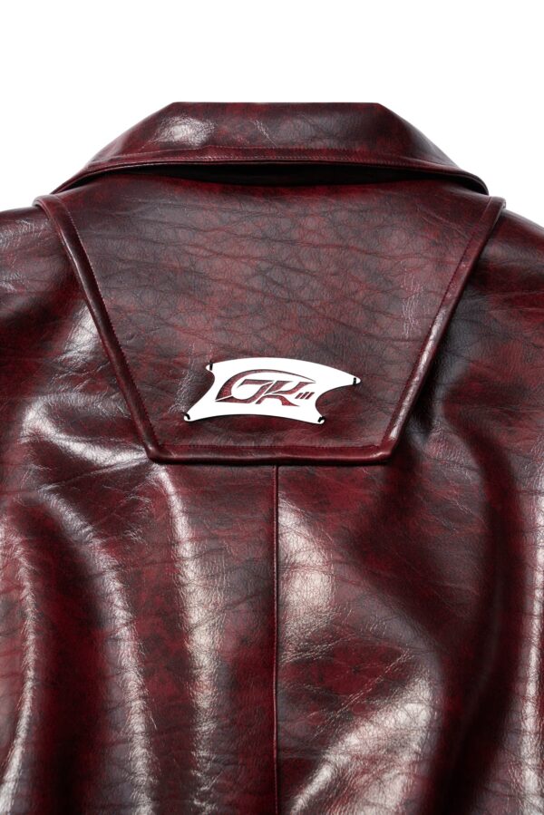 DKILLUMINATE｜OVERSIZED LEATHER BOMBER JACKET (Red)