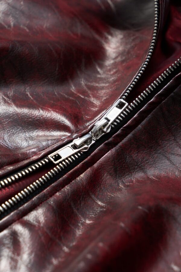 DKILLUMINATE｜OVERSIZED LEATHER BOMBER JACKET (Red)