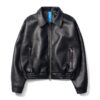 DKILLUMINATE｜OVERSIZED LEATHER BOMBER JACKET (Black)