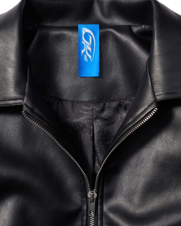 DKILLUMINATE｜OVERSIZED LEATHER BOMBER JACKET (Black)