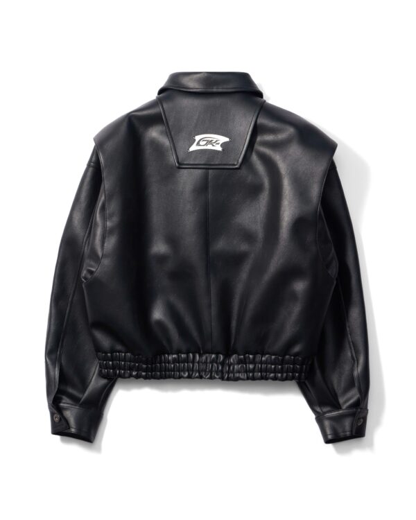 DKILLUMINATE｜OVERSIZED LEATHER BOMBER JACKET (Black)