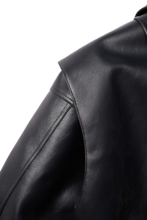 DKILLUMINATE｜OVERSIZED LEATHER BOMBER JACKET (Black)