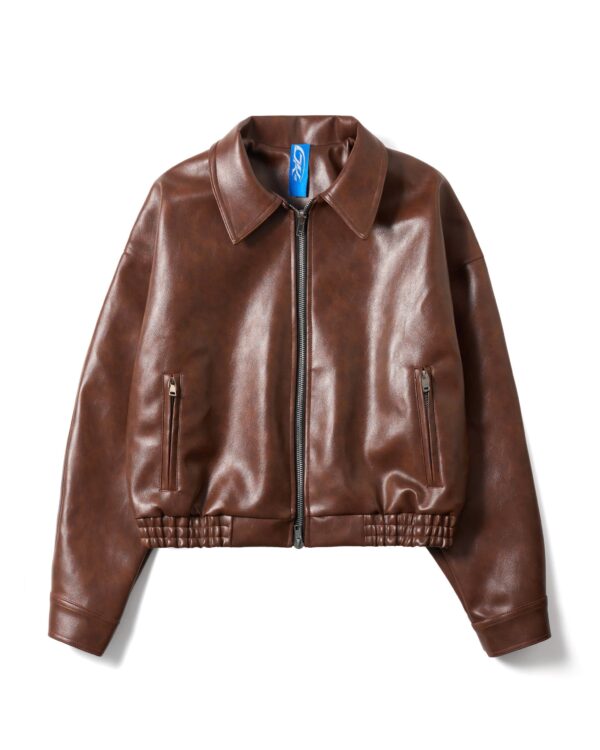 DKILLUMINATE｜OVERSIZED LEATHER BOMBER JACKET (Brown)
