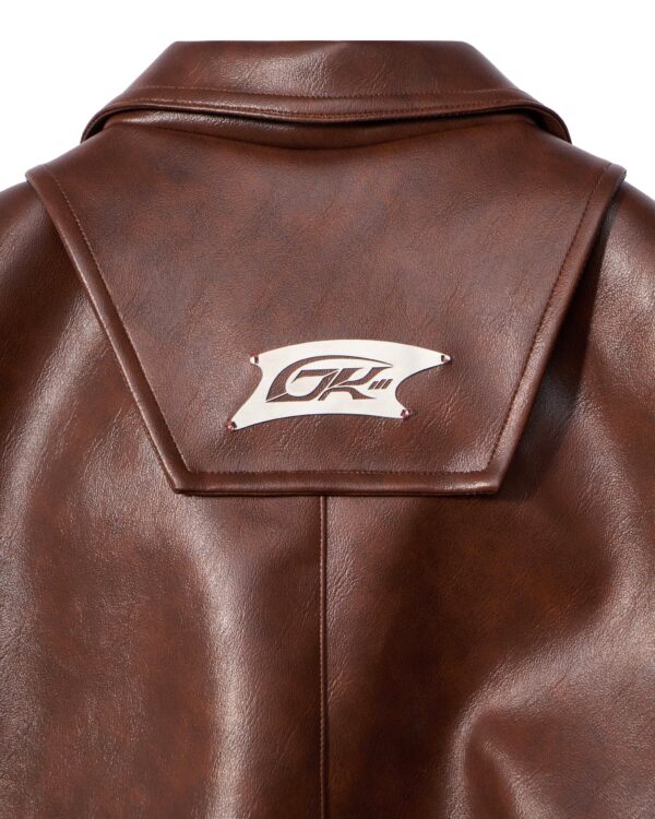 DKILLUMINATE｜OVERSIZED LEATHER BOMBER JACKET (Brown)