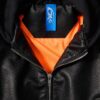 DKILLUMINATE｜OVERSIZED HOODED LEATHER BOMBER JACKET