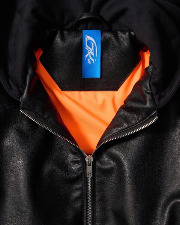 DKILLUMINATE｜OVERSIZED HOODED LEATHER BOMBER JACKET