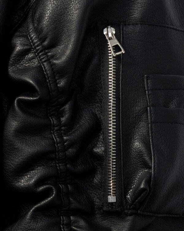 DKILLUMINATE｜OVERSIZED HOODED LEATHER BOMBER JACKET