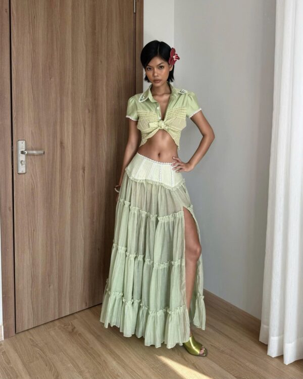 So Dópe｜Green Wetsy Skirt