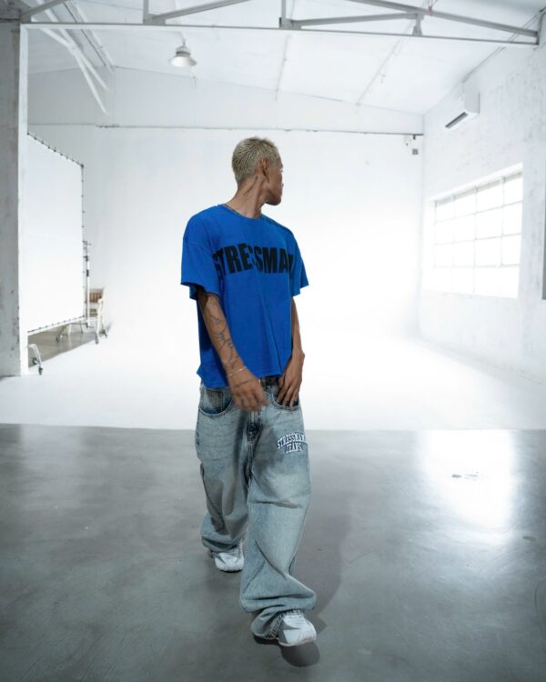 STRESSMAMA Ssma Faded Logo T-shirt T恤(藍)