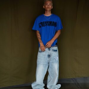 STRESSMAMA Ssma Faded Logo T-shirt T恤(藍)
